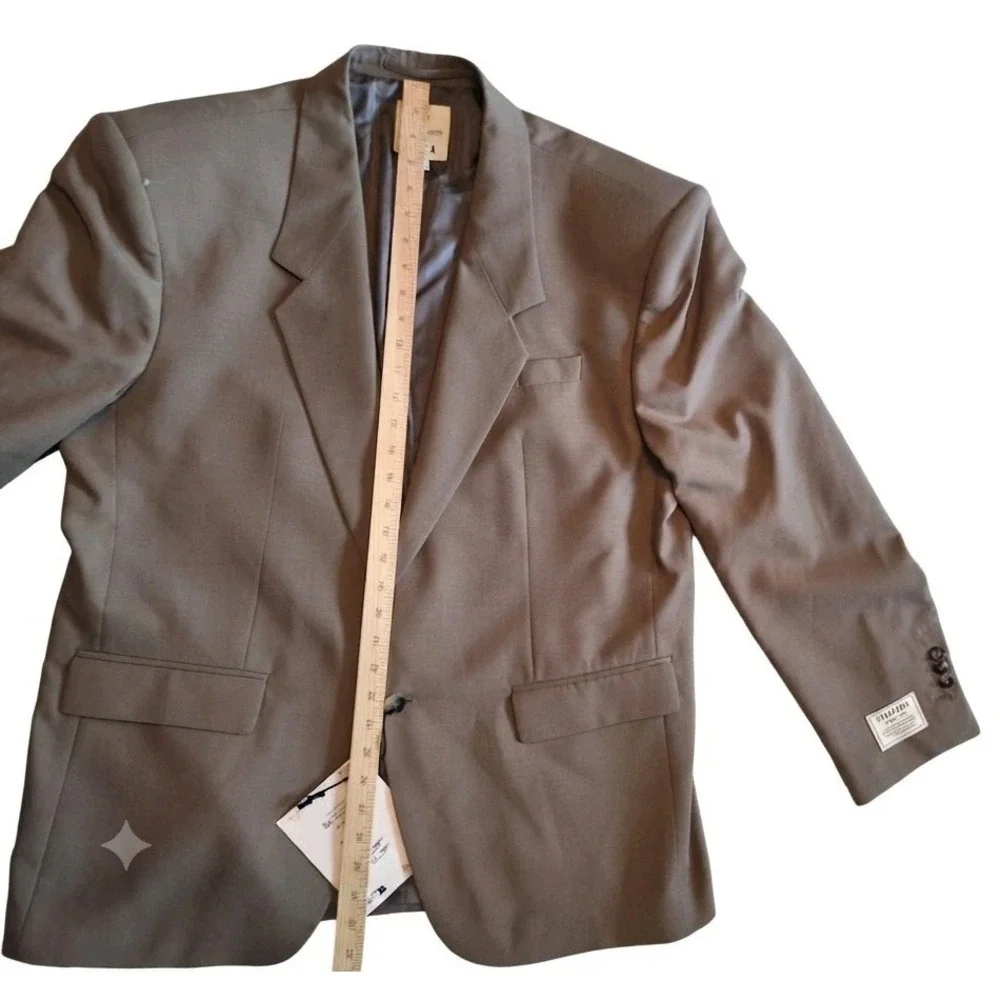 Willy Chavarria x Zara Oversized Blazer Taupe Brown Men Sz US 44 /BR 54 New 2023
